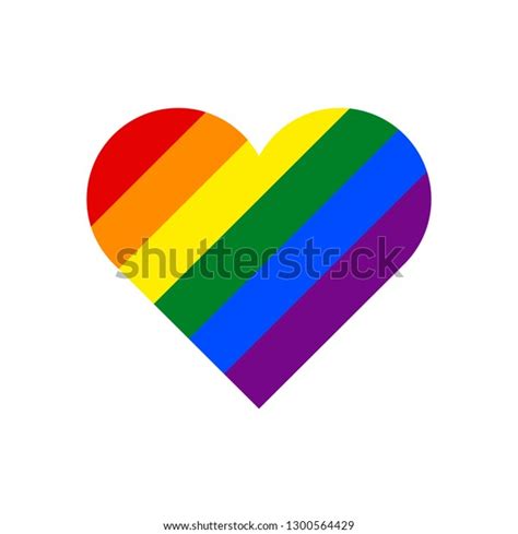 heart shape lgbt rainbow pride flag stock vector royalty free 1300564429 shutterstock