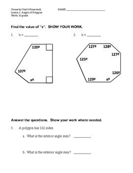Polygons are figures that are formed by three or more line segments. Sum Of Interior Angles Of A Polygon Worksheet