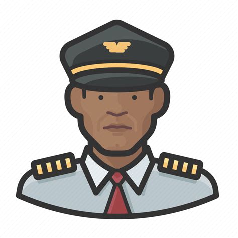 African Airline Avatar Male Pilot Icon Download On Iconfinder