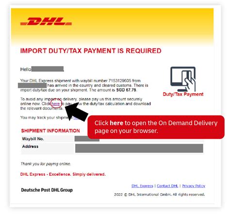 How To Pay Customs Duties And Taxes Online Dhl Express Sg