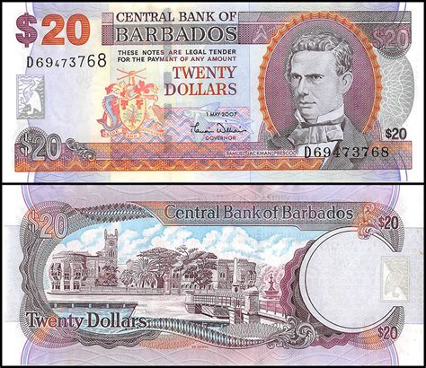 Banknote World Educational Barbados Barbados 20 Dollars Banknote