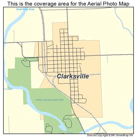 Aerial Photography Map Of Clarksville Ia Iowa