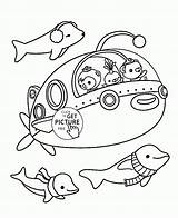 Coloring Submarine Template Cartoon sketch template