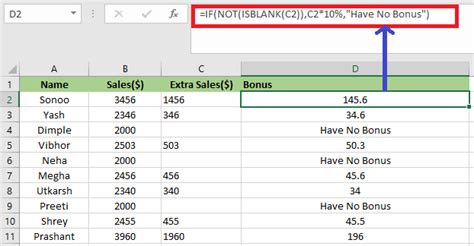 Not Function In Excel Javatpoint