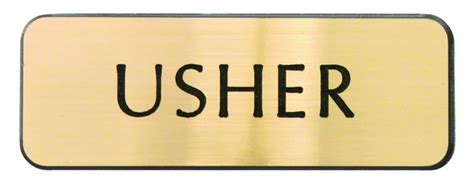 Usher Gold Magnetic Badge 10pk Church Partner