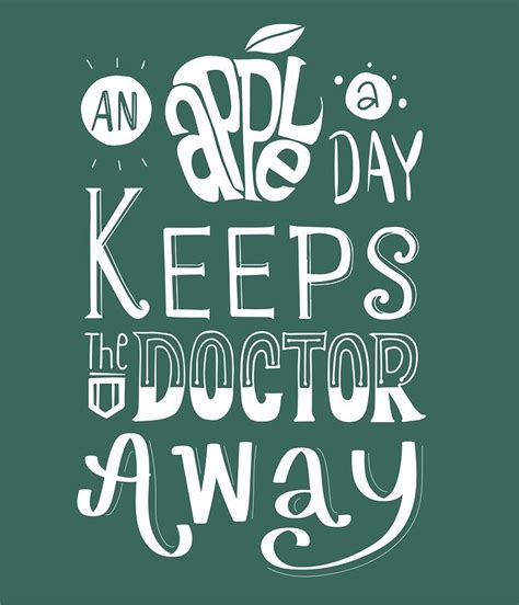 An Apple A Day Keeps The Doctor Away Typography Design Premium Image By Rawpixel Com