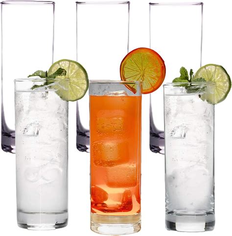Lemonsoda Premium Highball Glass Set Elegant Tom Collins Glasses Set