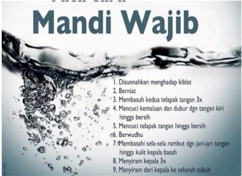 Niat dan Tata Cara Mandi Wajib (Mandi Junub)