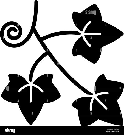English Ivy Black Glyph Icon Stock Vector Image And Art Alamy