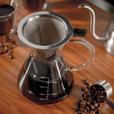 Drip Pour Over Coffee Set With Double Layer Mesh Filter Icosa