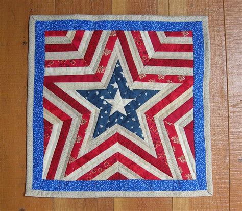 One Star Americana Patriotic Mini Quilt Pattern Easy Quilt Etsy