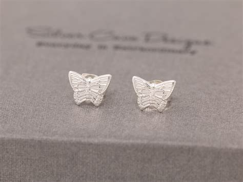 Sterling Silver Butterfly Earrings Silver Butterfly Earrings Butterfly