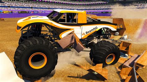 Monster Jam Arena Carnage Beamng Drive Monster Truck Stunts And
