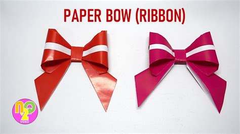 How To Make Origami Ribbon Step By Step Easy Paper Bow Origami Youtube