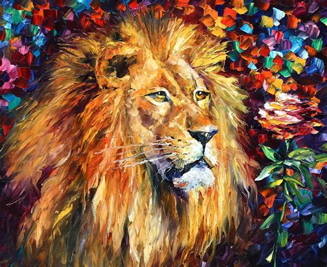 Lion Painting By Leonid Afremov Pixels