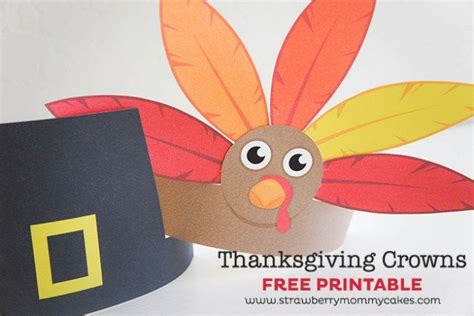 Free Turkey Crown And Pilgrim Crown Printable Thanksgiving Preschool