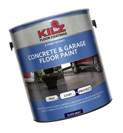 Kilz 1 Part Epoxy Acrylic Interiorexterior Concrete And Garage Floor