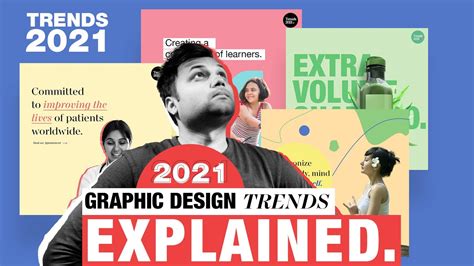Graphic Design Trends 2021 Explanied With Design Tutorial Youtube