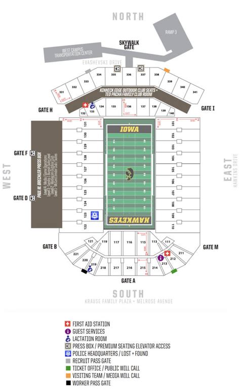 Kinnick Stadium Seating Chart Seat Numbers 2018 Two Birds Home