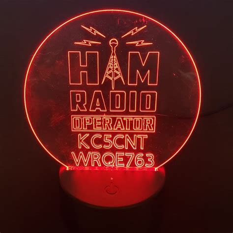 Lighted Ham Call Sign Etsy