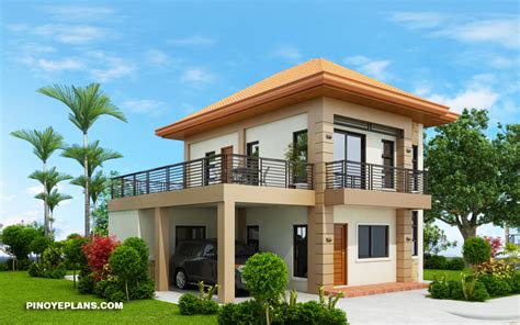 This two storey house has all the amenities and facilities that the family needs in a 3050 square feet floor area. Havana - Two Storey House with Spacious Terrace | Pinoy ePlans