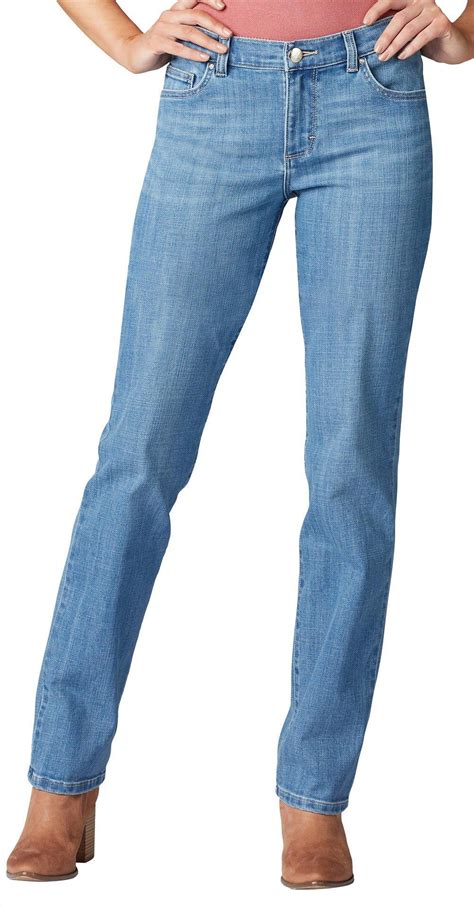 Lee Lee Womens Relaxed Straight Leg Jeans 16 Inspire Blue Walmart