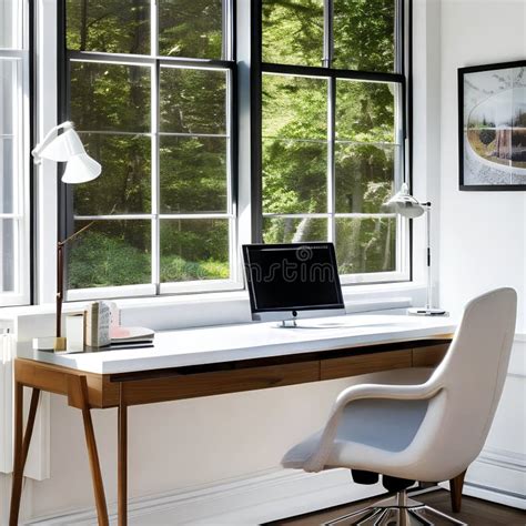 7 A Bright And Airy Home Office With A White Desk A Comfortable Chair