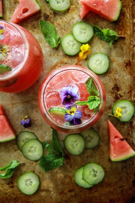 Watermelon Cucumber Gin Lemonade Recipe With Images