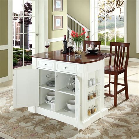 Check spelling or type a new query. Crosley Drop Leaf Breakfast Bar Top Kitchen Island with 24 ...