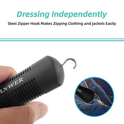 2 Pack Button Hook Dressing Aids With Zipper Pull Button Aid And Zipper