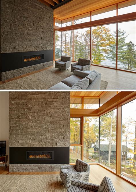 A Couple Of Contemporary Cottages Overlook A Lake In Canada Contemporist