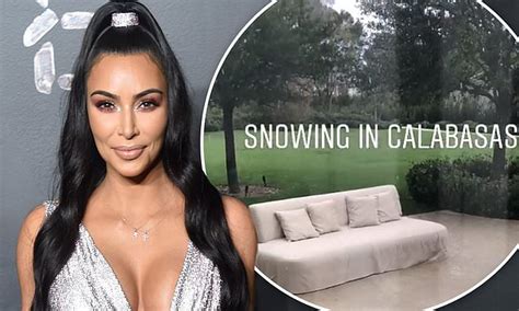 Kim Kardashian Marvels At The Hail Showering In Her Backyard Snowing
