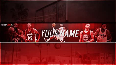 Nba 2k17 Channel Art Template With Download Psd Youtube