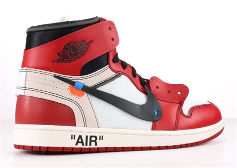 Off White X Air Jordan 1 Retro High Og Chicago Motion Sneakers