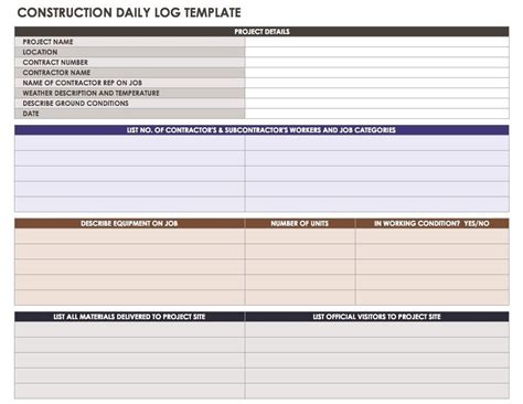 Construction Daily Report Template Format Template124