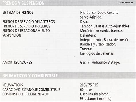 Daihatsu Feroza Ficha De Producto Chile 1997 VeoAutos Cl