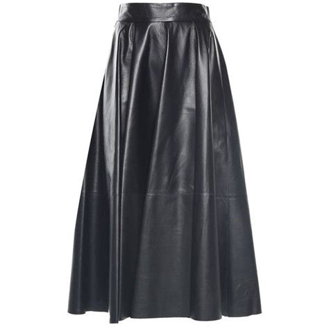 19 Leather Long Skirt €650 Liked On Polyvore Featuring Skirts Long Skirts Maxi Skirts