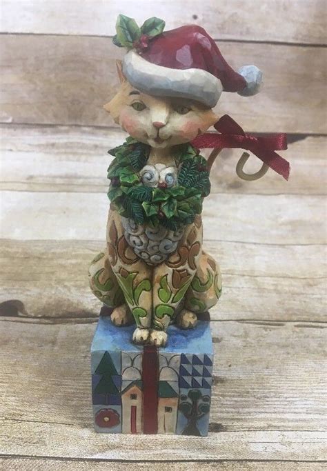 Jim Shore Santa Claws Cat Figurine Heartwood Creek Christmas 2007