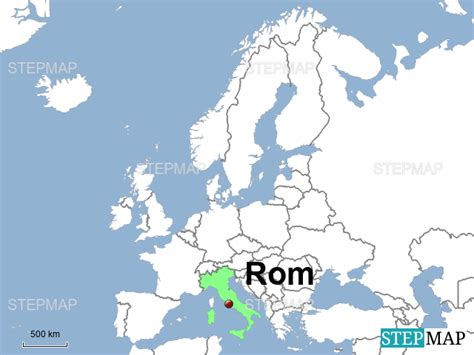 Europa landkarte wandkarte schulkarte lehrkarte rollkarte. StepMap - Europa- Italien markiert - Landkarte für Italien