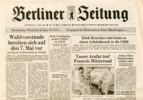 Berliner Zeitung 3 Mai 1989 Putzlowitscher Zeitung Kraftwerk