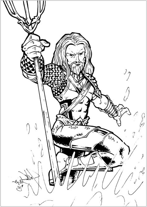 Aquaman From Justice League Coloring Page Superhero Coloring Porn Sex