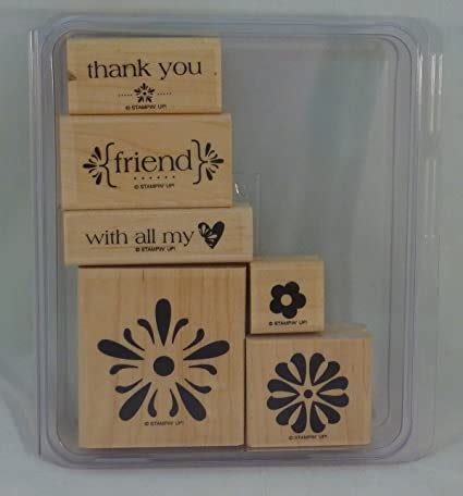 Amazon Com Stampin Up WITH ALL MY HEART Set Of Decorative Rubber Stamps Retired Arts