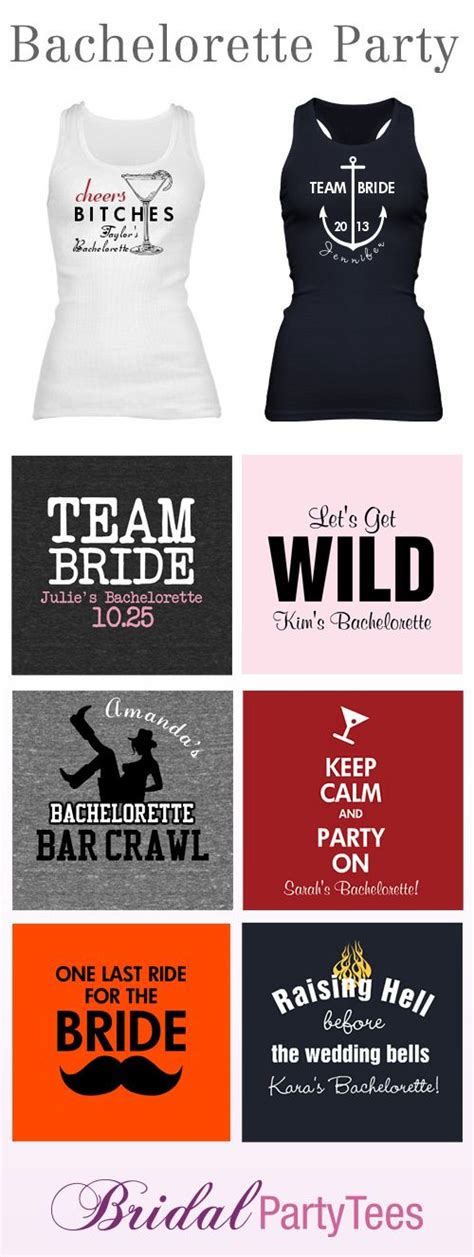 You are now able to create your own custom bachelorette party shirts using this awesome interface. 7 Creative Ideas for Bachelorette Party Shirts - The Tres Chic