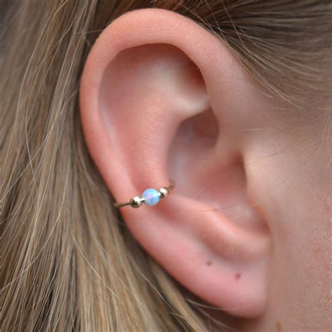 Opal Ear Cuff Opal Earring Gold Ear Cuff Opal Jewelry Etsy Ear Cuff