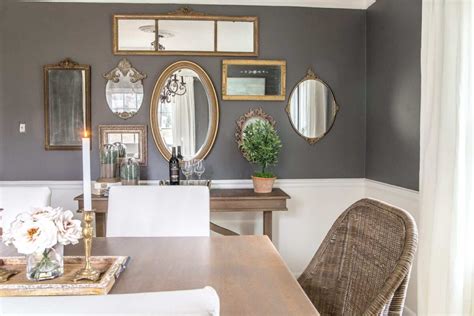 Mirror Gallery Wall from Thrifted Frames in 2021 | Mirror dining room