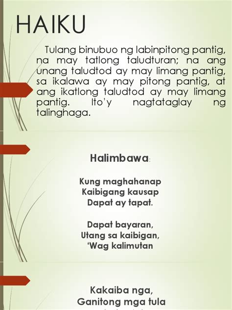 Haiku Halimbawa Tungkol Sa Pag Ibig Mga Paksa