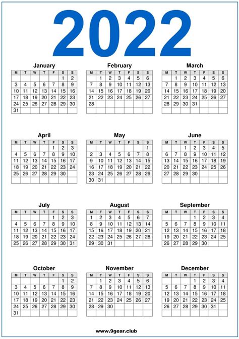 2022 Uk Calendar Printable Free Printable Calendars