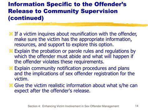 Ppt The Role Of The Victim And Victim Advocate In Managing Sex Offenders Powerpoint