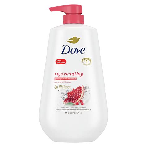 Dove Rejuvenating Liquid Body Wash With Pump Pomegranate And Hibiscus 30
