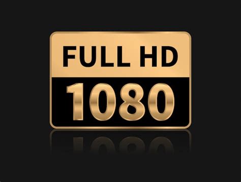Ícone Full Hd Resolução 1080p Vetor Premium